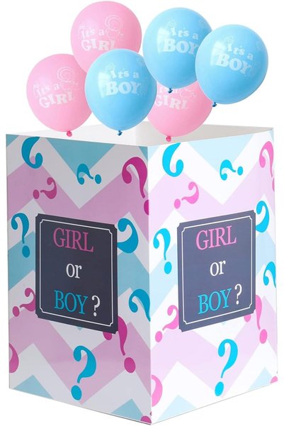 Generic Gender Reveal Balloon Box with Lid, Baby Gender Reveal Party Supplies...