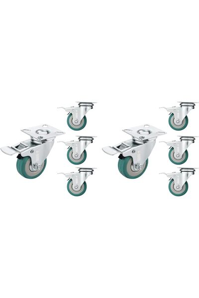 Generic TOOLS 50mm Caster Wheels Set of 4 Heavy Duty Locking Casters, Swivel ...