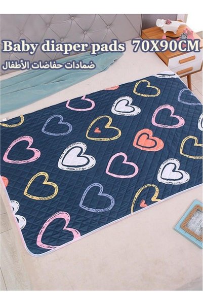 Berma Baby حصيرة واقية للأطفال مقاومة للماء، مقاس 70 × 90 سم، قابلة للغسل، وم...