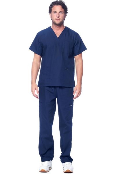 Generic Dagacci Scrubs for Men Set - V-Neck Scrub Top and Cargo Pants - 8 Poc...