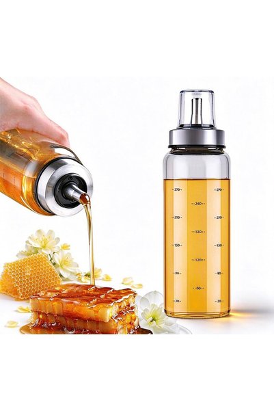 Generic Honey Dispenser No Drip,Glass Maple Syrup Dispenser,Oil Container wit...