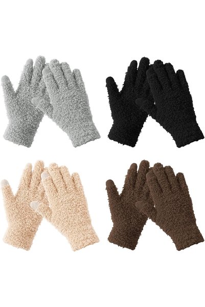 Generic Winter Touchscreen Gloves for Men - Thermal Soft Knit Gloves for Runn...