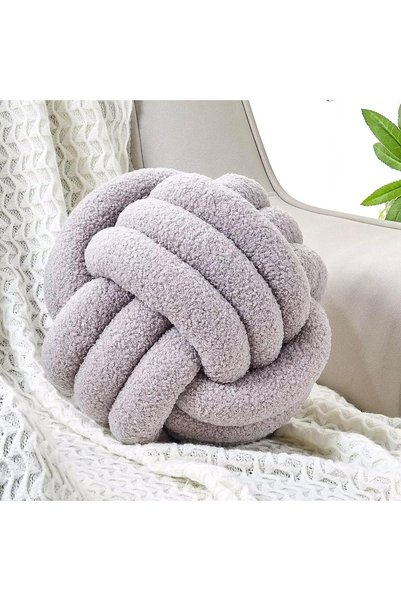 Generic Knot Pillow Ball, Soft Home Decorative Round Throw Pillow, Handmade K...