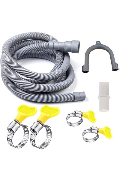 Generic Universal Drain Hose Extension Kit, 6ft PP Hose, Adapter, 2 Clamps, U...