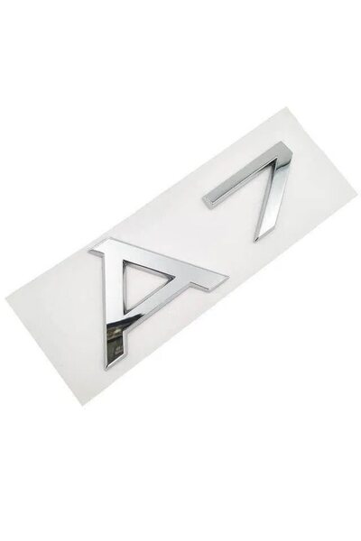 OEM Emblemă auto 3D, argintie, 12,5x3,5cm, plastic ABS