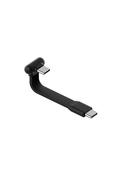 Generic كابل USB-C على شكل حرف U بزاوية 180 درجة، كابل شحن سريع قصير مسطح بقو...