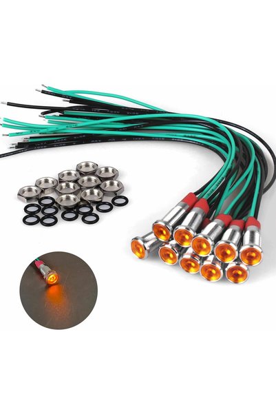 Generic 10Pcs 6mm (1/4") Energy Saving LED Indicator Light 110V-220V 20mA Met...