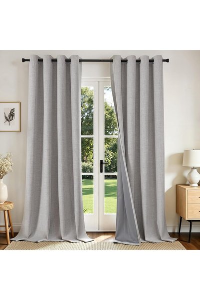 Generic Black Out Curtains 84 Inch Long for Bedroom, Blackout Curtains 84 Inc...