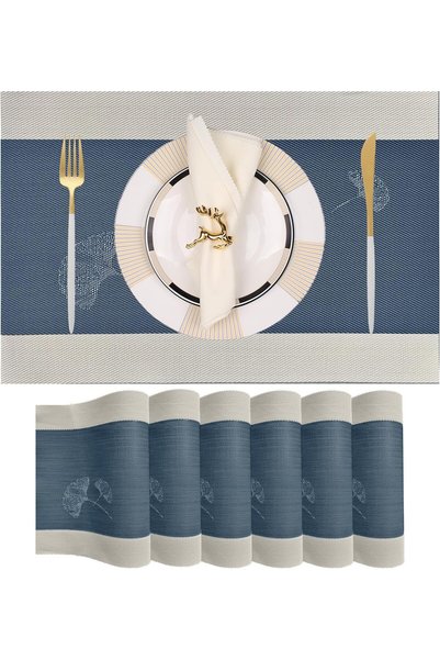 Generic Rustic Placemats Set of 6, Easy to Clean Placemats Washable Non-Slip ...