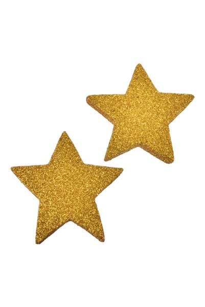 OEM Autocolante Decorative de Crăciun Stele 3D Aurii cu Glitter 8x8cm, 2 buc....