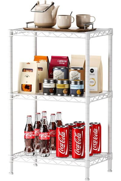 Generic 3 Small Shelves Storage Shelf Wire Shelving Unit Metal Shelf Adjustab...