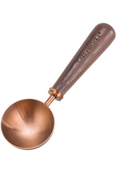 Generic Retro Stainless Steel Coffee Spoon with Black Walnut Handle,10g - Mea...