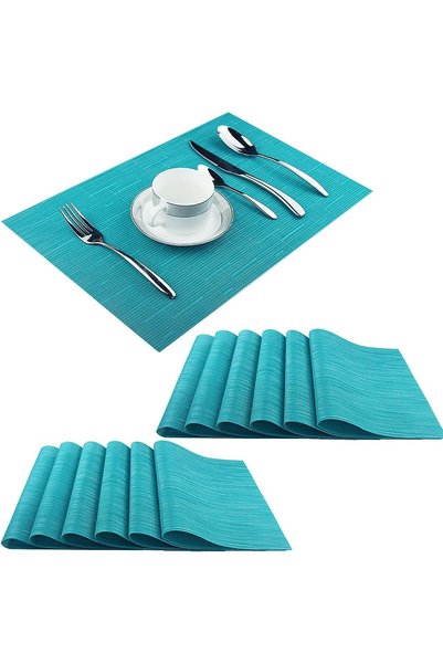 Generic Placemats Set of 12 Washable Durable Place Mats Vinyl Heat Resistant ...