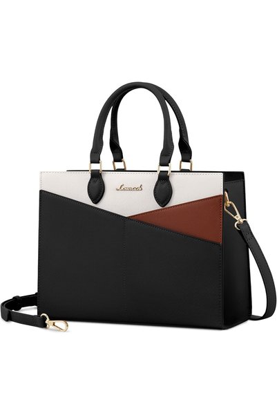 LOVEVOOK Purses for Women,Satchel Handbags Tote Bag, Black Pu Leather Shoulde...