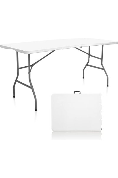 Generic Plastic Folding Table, 6 FT Folding Table, Plastic Portable Tables fo...