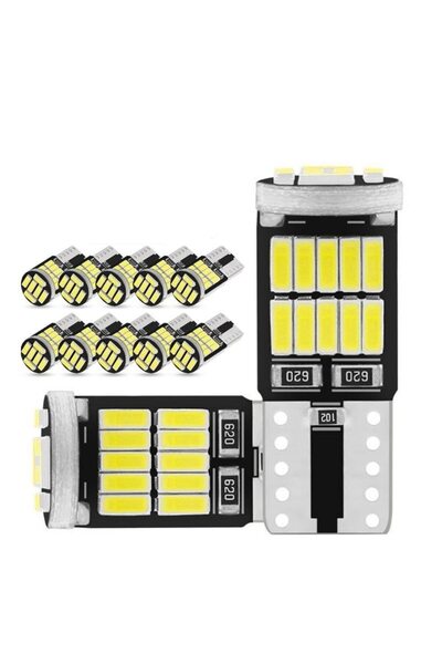 OEM Σετ 10 λαμπτήρων LED T10 CANBUS W5W SMD 12V, αλουμινίου, λευκού χρώματος ...