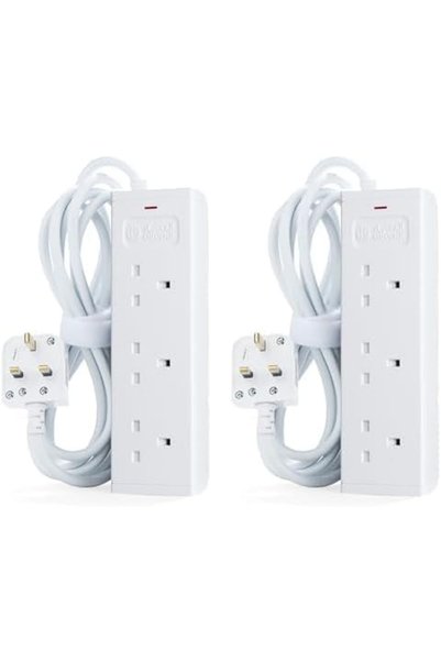 Generic 13a cord extension 3 sockets 5 meters with overload protection for mo...