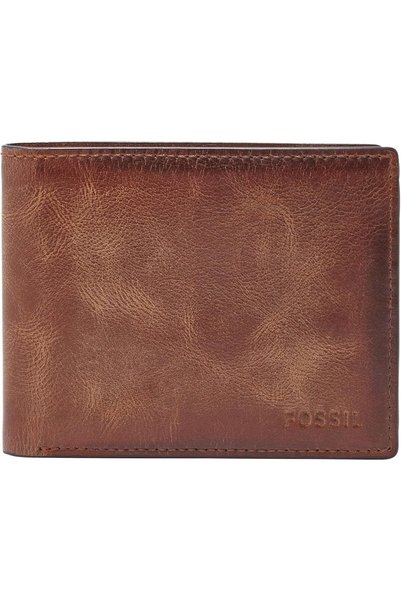 Generic Men's Derrick Leather RFID-Blocking Bifold Passcase with Removable Ca...
