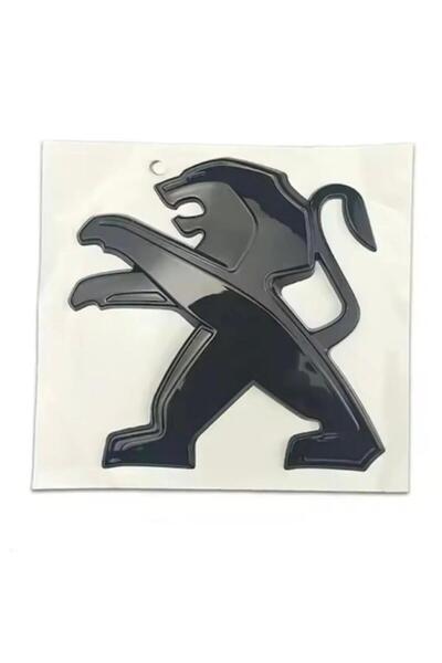 Aftermarket Peugeot 113mm Gloss Black Self-Adhesive Emblem