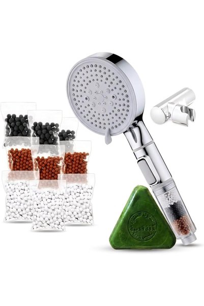 Generic SHEHNA Shower Filter & Natural Hair Therapy Soap Set – Botanical Anti...
