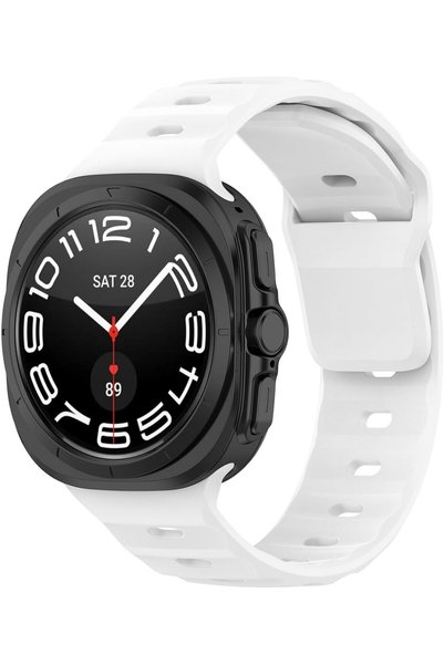 Generic Silicone Replacement band Compatible with Samsung Galaxy Watch Ultra ...