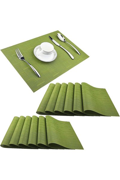 Generic Placemats Set of 12 Washable Durable Place Mats Vinyl Heat Resistant ...