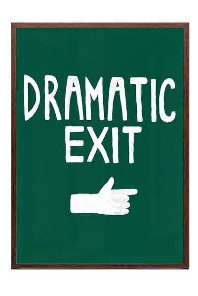 Postifull Αφίσα «DRAMATIC EXIT» – Πίνακας με καφέ κορνίζα Αρ. 160325