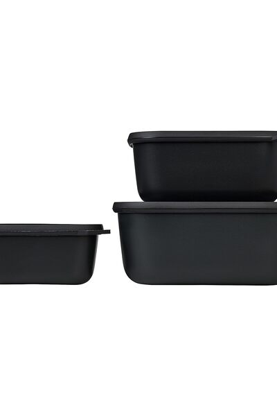 Generic Cirqula Multi Rectangular 3-Piece-Bowl Set-Food Storage Containers-St...