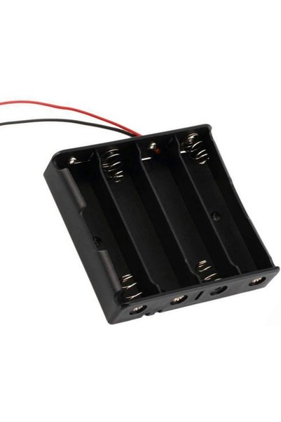 2 Brothers DIY Battery Grip Li-ion 18650 Storage Box Holder with Wire Leads - 4x