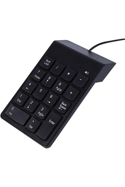 Generic لوحة أرقام صغيرة سلكية USB، لوحة مفاتيح رقمية 18 مفتاحًا، لوحة مفاتيح...