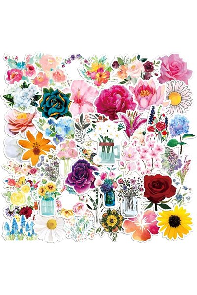 Generic Flower Stickers, Cute, Waterproof, Aesthetic, Trendy Stickers for Tee...