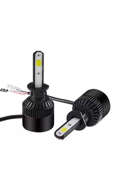 FOXMAG24 Σετ 2 λαμπτήρων LED H1 αυτοκινήτου, S2, Black Edition, 12V 24V, 50W ...