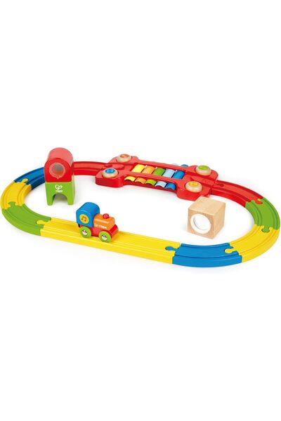 Generic Sensory Railway Circuit | Colorful Wooden Train Set with Accessories,...