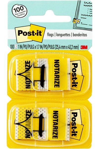 Generic أعلام "نوتاريز"، 50/موزع، 2 موزع/عبوة، 1 عرض، أصفر (680-NZ2)