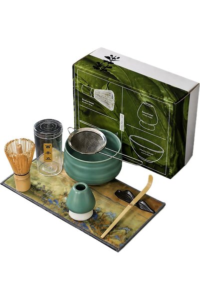 Generic Japanese Matcha Tea 7pcs/Set, طقم ماتشا Matcha Bowl Matcha Bamboo Whi...