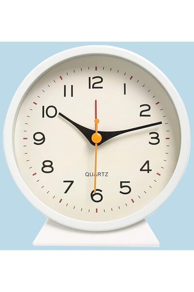 Generic 4.5" Analog Alarm Clock,Small Retro Desk Clock Battery Operated,Slien...