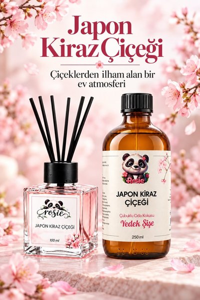 Rosie Japon Kiraz Çiçeği Çubuklu Oda Kokusu 100 ml ve Yedek 250 ml