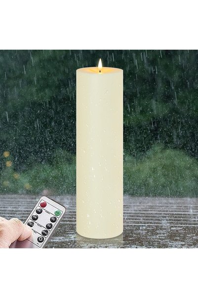 Generic 10 cm x 35 cm Flameless Waterproof LED Candles with Remote Control, T...