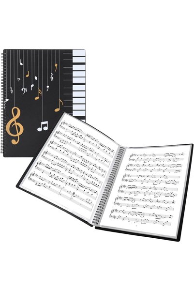 Generic A4 Music Folder, 100 Pages Waterproof Plastic Pocket Display Book wit...