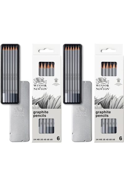 Generic Studio Collection Artist Pencils, Graphite Pencils, Set of 6 (Pack of 2)