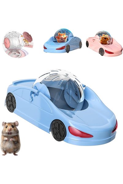 Generic Hamster Exercise Ball & Running Wheel Toy Set, 3 Modes Detachable Tra...