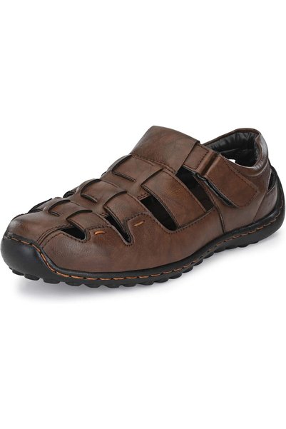 Generic Men's 6114 Brown Fisherman Sandals-7 UK