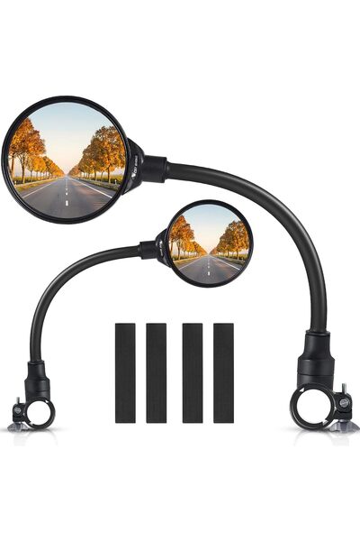Generic Bike Mirror Handlebar Mount, Adjustable Rotatable Bicycle Rear View M...