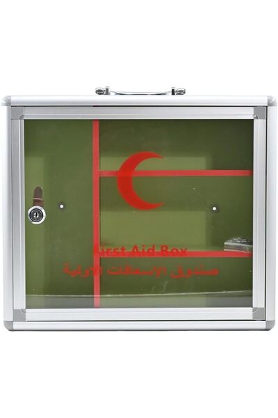 Generic First Aid Box Cabinet with Lock, Glass Door, Aluminium Frame (37 * 33...