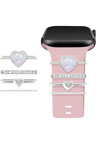 Generic Watch Band Charms Apple Watch, Women Watchband Heart Diamond Loops 38...