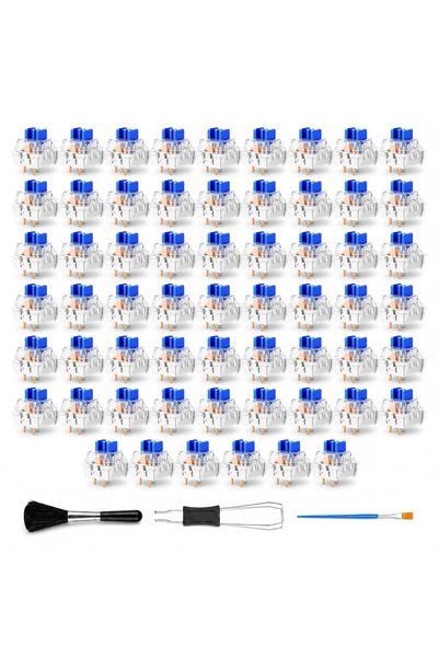 Generic 60PCS Blue Switch Replacement,Mechanical Keyboard Switches-Clickers f...