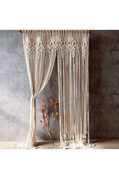 Generic Macrame Wall Hanging large, Handcrafted Boho Tapestry 90W×180L CM Wov...