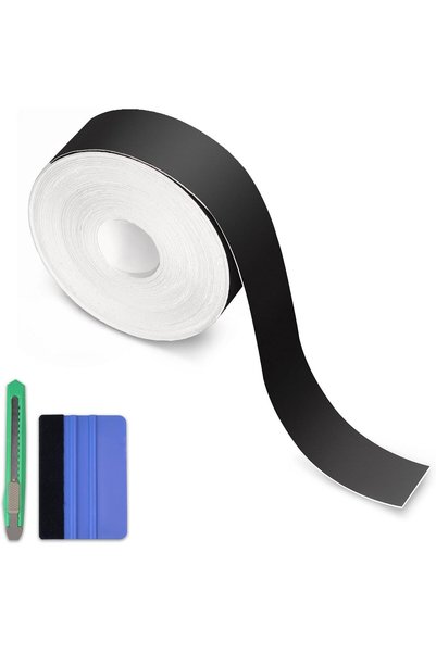 Generic Matte Black Vinyl Wrap, Self-Adhesive Matte Vinyl Tape for Black Out ...