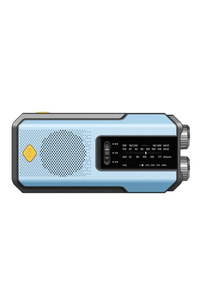 Generic Brand Radio de urgență multifuncțional solar cu manivelă, albastru, 2...