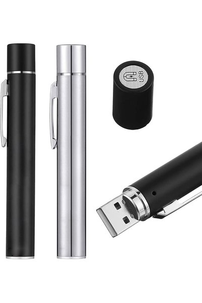 Generic Pen Torch Reusable, 2 PCS Diagnostic Medical Penlight USB Rechargeabl...